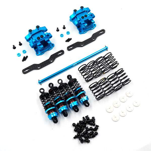 TATT-S07BU YEAH RACING ALUMINUM PERFORMANCE DAMPER UPGRADE SET FOR TAMIYA TT02