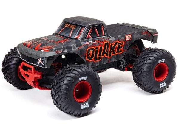 C-ARA3537T1 Arrma 1/10 QUAKE 223S DSC 2WD RTR Brushless Monster Truck, Red